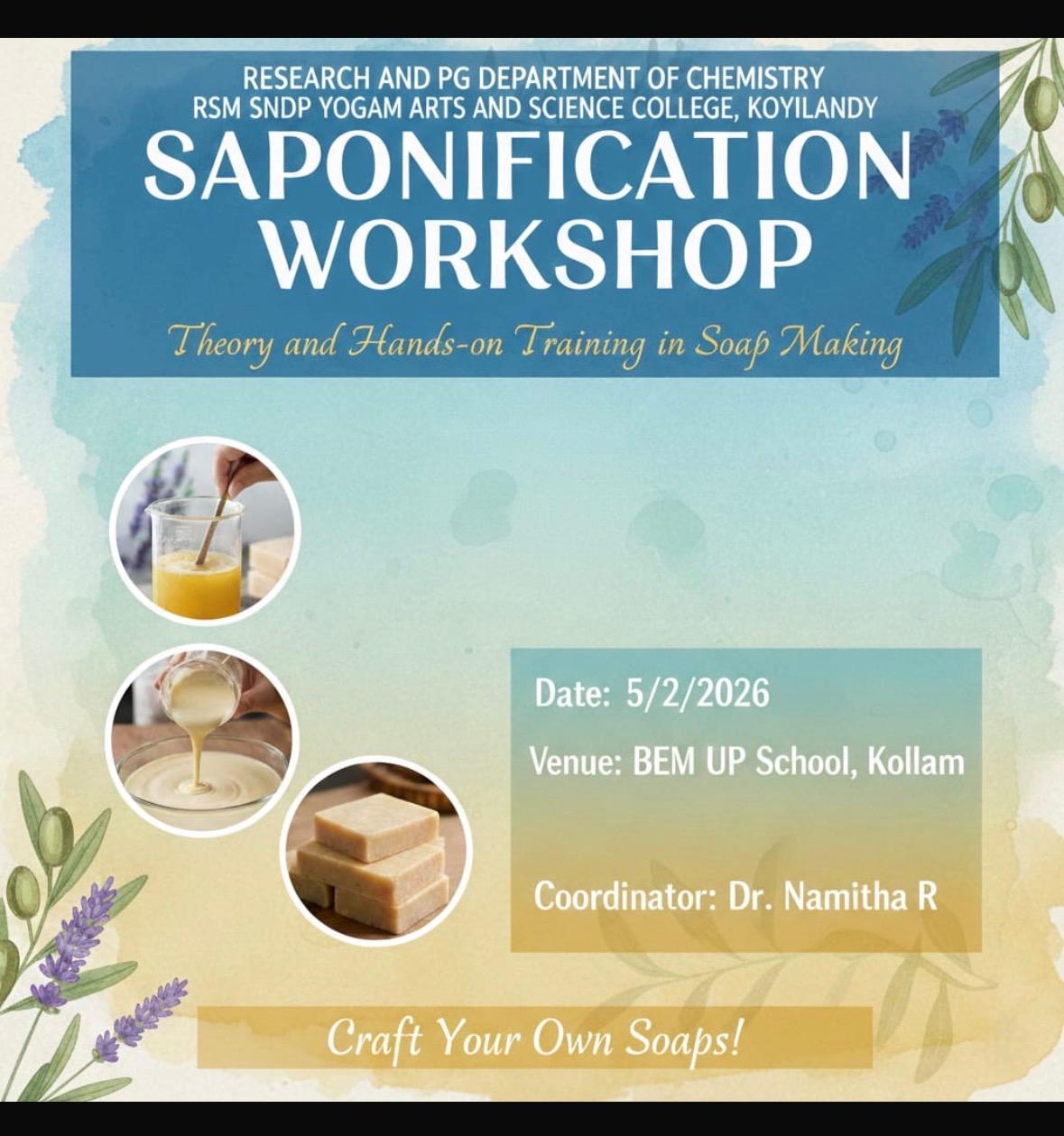 SAPONIFICATION WORKSHOP